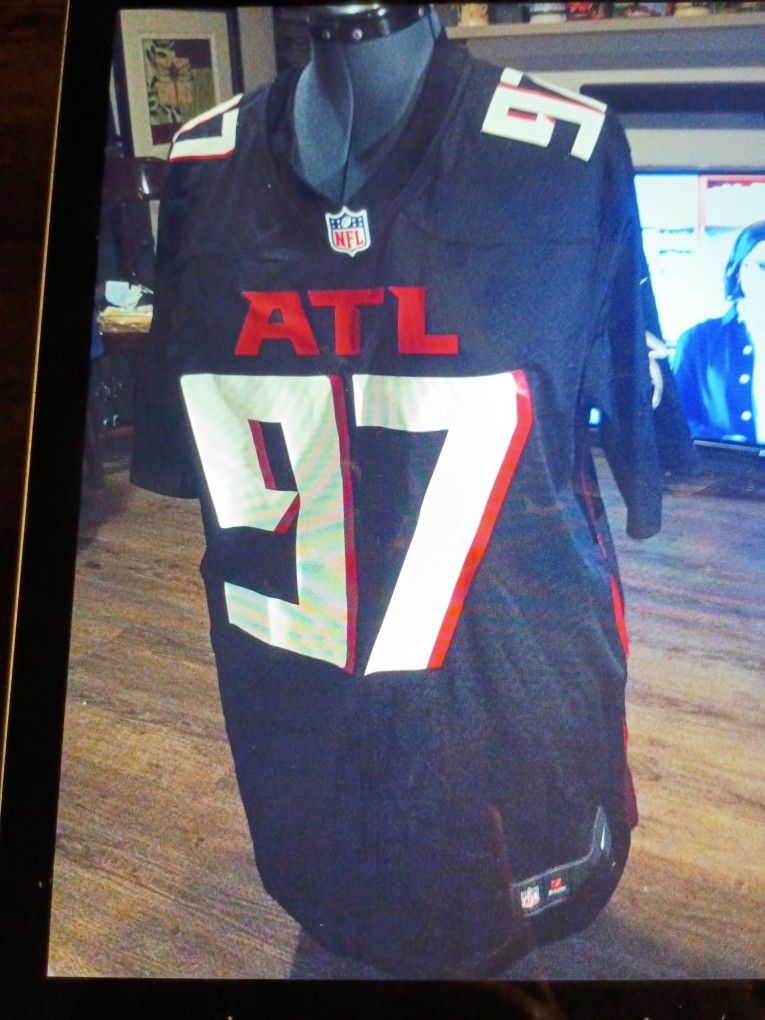 NIKE DRI- FIT NFL PLAYERS ASSOCIATION ATLANTA FALCONS #97. GRADY JARRETT JERSEY SIZE LARGE