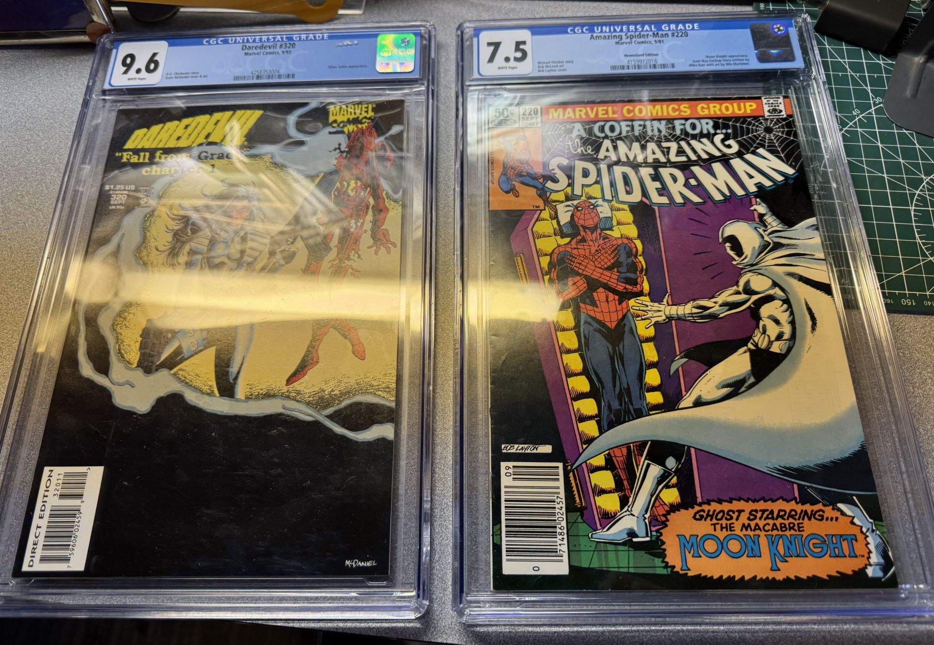 Graded Spider-Man And Daredevil Comic Books