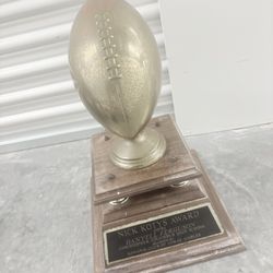 High school FOOTBALL TROPHY HUGE ON BASE Used Vintage