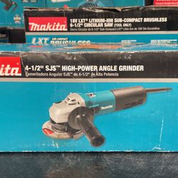 4-1/2" SJS™ HIGH-POWER ANGLE GRINDER Esmeriladora Angular SJS™ de 4-1/2" de Alta Potencia