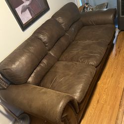 Brown Leather Couches