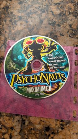 "Maximum CD" promotional disc from July 2005 featuring the video game Psychonauts, $19