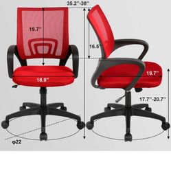 Red Ergonomic Office Or Gaming Chair-New In Box 