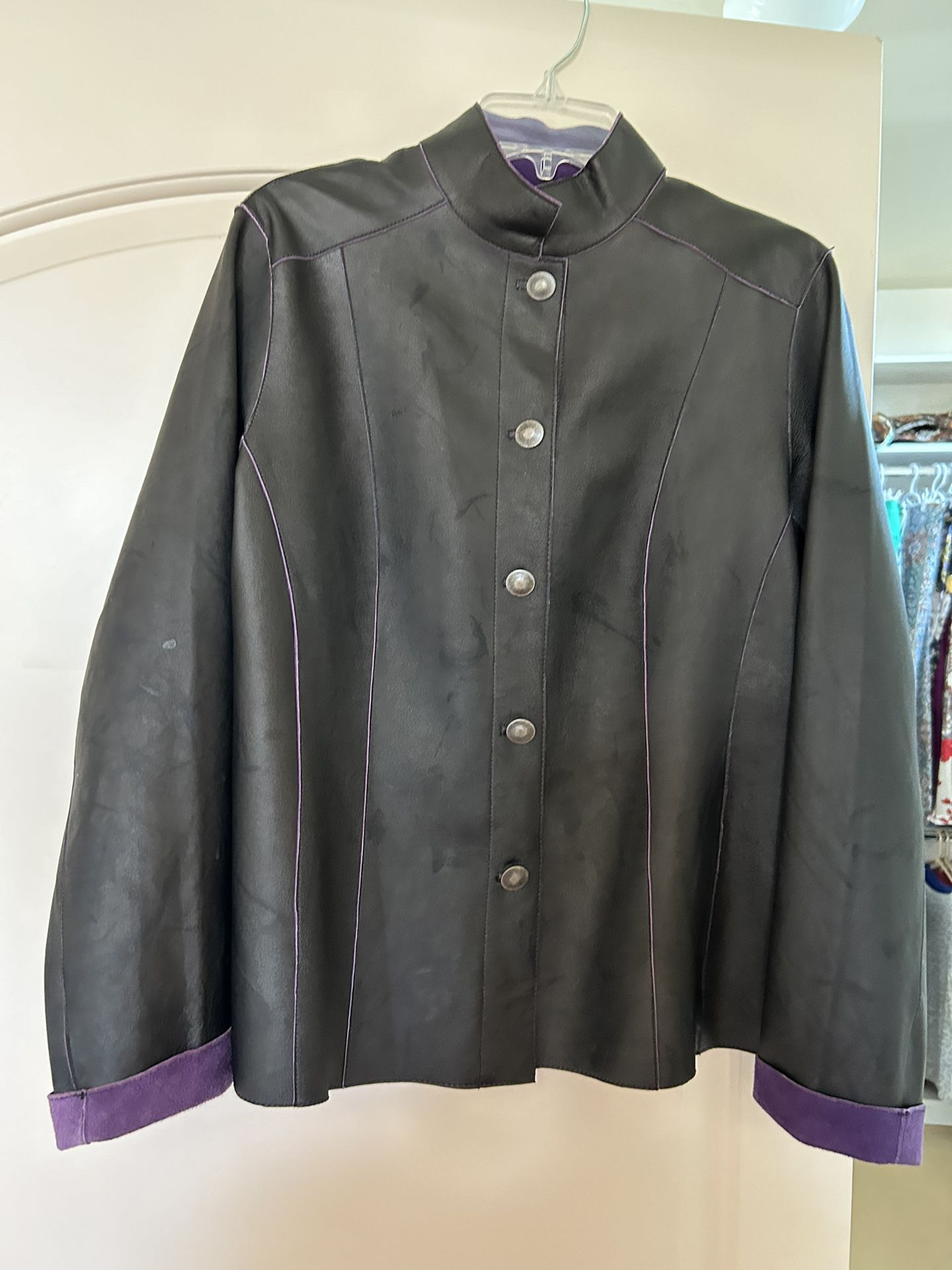 Chicos  Genuine Leather Reversible Jacket