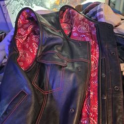 Leather vest xxxl