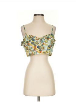 Multicolor Sleeveless Crop Top Size Small