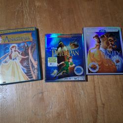 Disney Blue Ray DVD's.   $ 5.00 EA