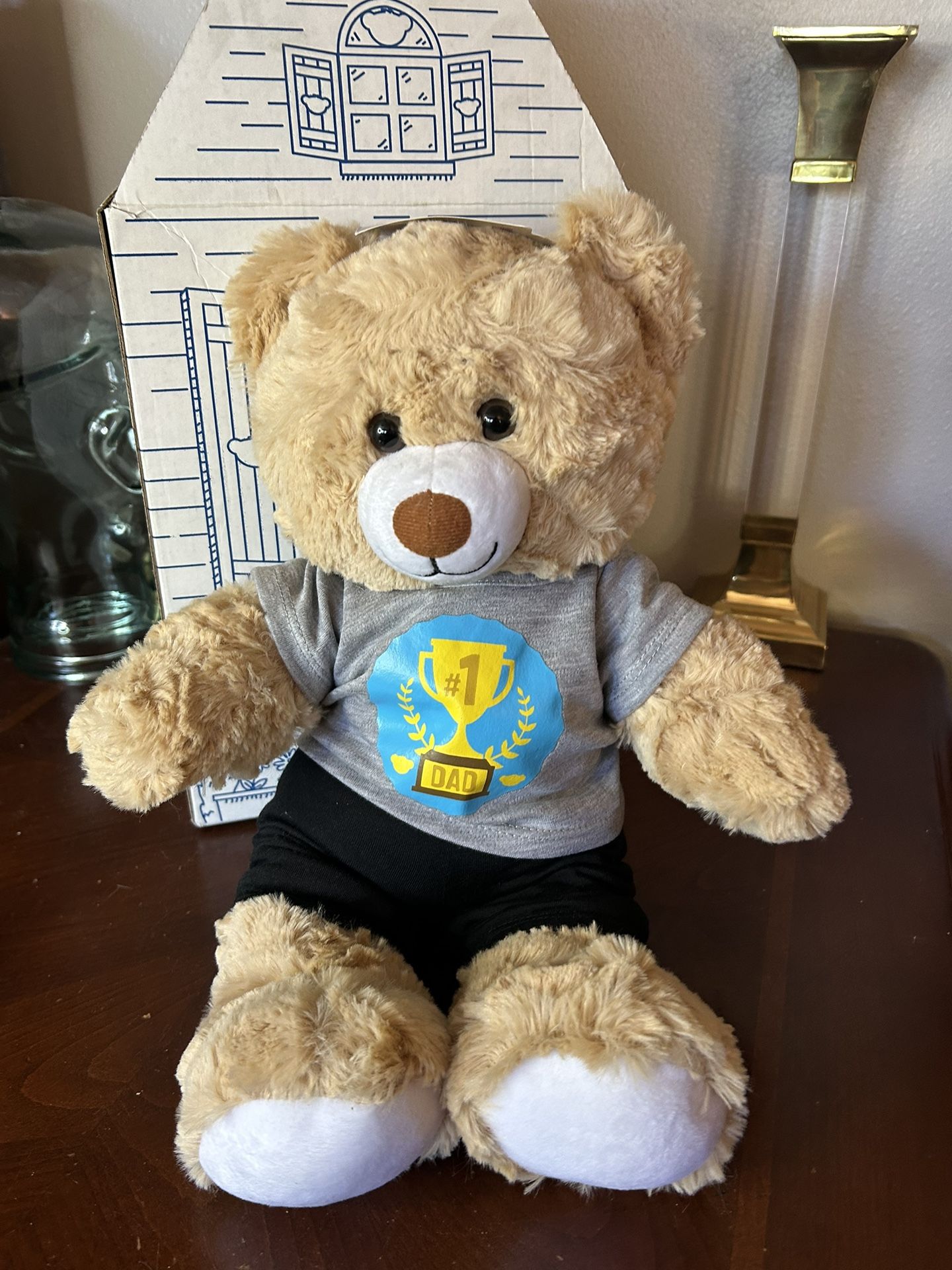 NEW Build A Bear Soft Tan Teddy Bear Plush 15 Inch Stuffed Animal Cuddling