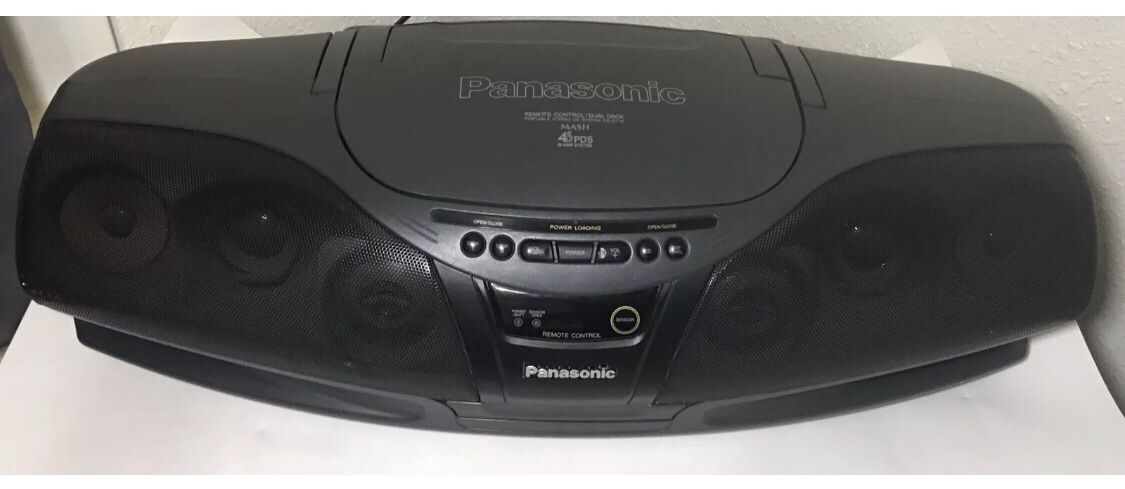 1994 Panasonic Portable Dual Deck CD Stereo System RX-DT75