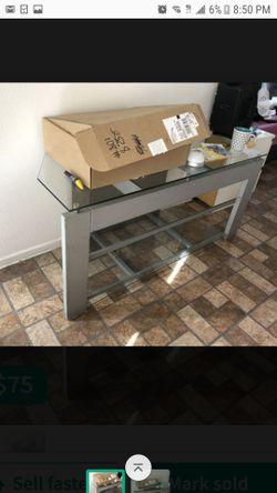 Glass TV stand