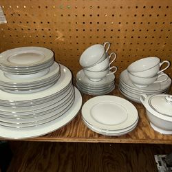 Royal M by Mita Coronation China Set Dishes Approx 38 Pieces 