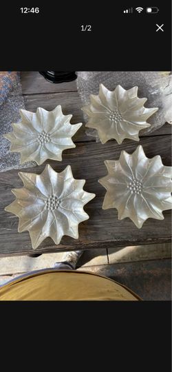 Set De 4 Platos Noche Buena Blanca De Princes House