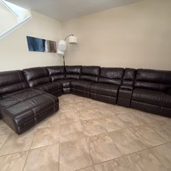 7-Piece Modular Sectional Brown 