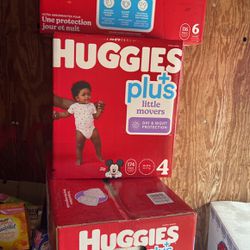 HUGGIES +Plus Sz. 4, 5, & 6