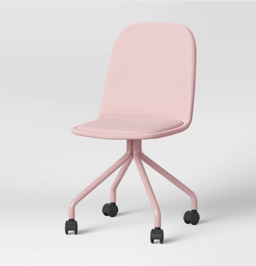 Rolling Kids desk chair Pink