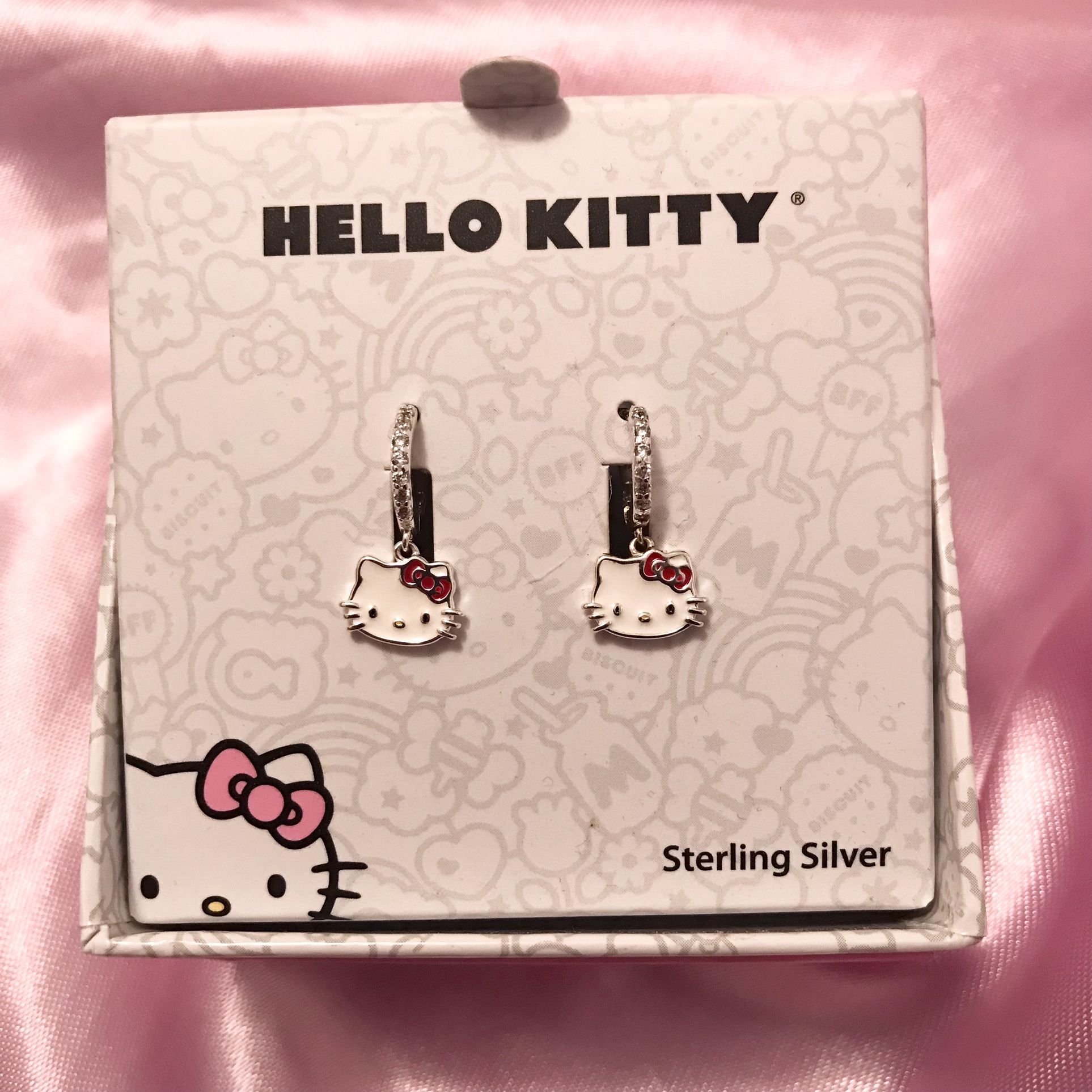 Hello Kitty cuff Sterling silver earrings
