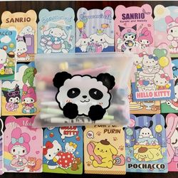 75× PCS (ONLY 0.36 CENTS EACH)  Assorted Pens Kawaii/Sanrio Mini Notebooks/Stickers Stationary BRAND NEW HUGE SALE GREAT FOR EASTER