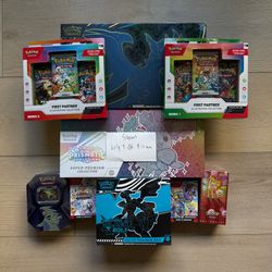 POKEMON MEGA CHARIZARD UPC PRISMATIC SPC BUNDLE BLACK BOLT ELITE TRAINER BOX ETB FIRST PARTNER PACK GEM 4 BOOSTER BOX JOURNEY TOGETHER