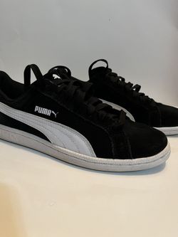Puma Smash Suede Lthr, Black & White, Mens 7