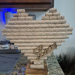 Handmade Corks Heart Home Decor