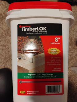 FastenMaster TimberLOK 8" Structural Wood Screws 250-Pack