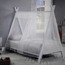 Twin Tent Bed In Pink Color (metal)