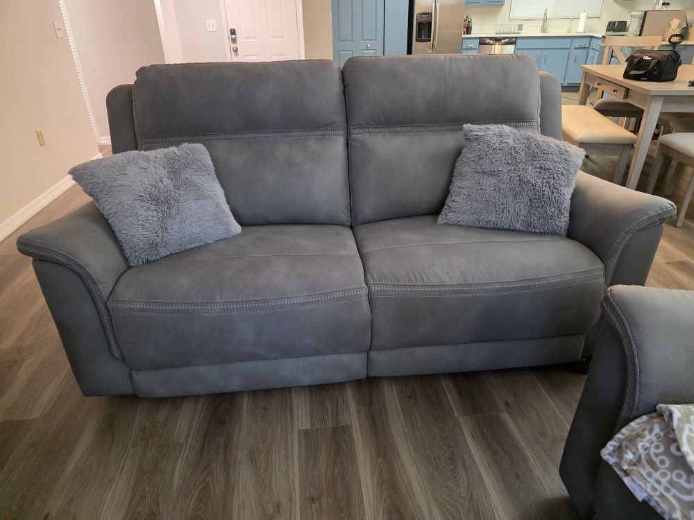 Grey Recliner Love Seat $900