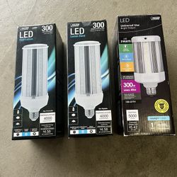 (3) Electric LED high-lumen bulbs $75 Obo.