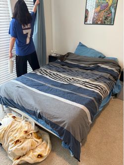 Full size bed with frame