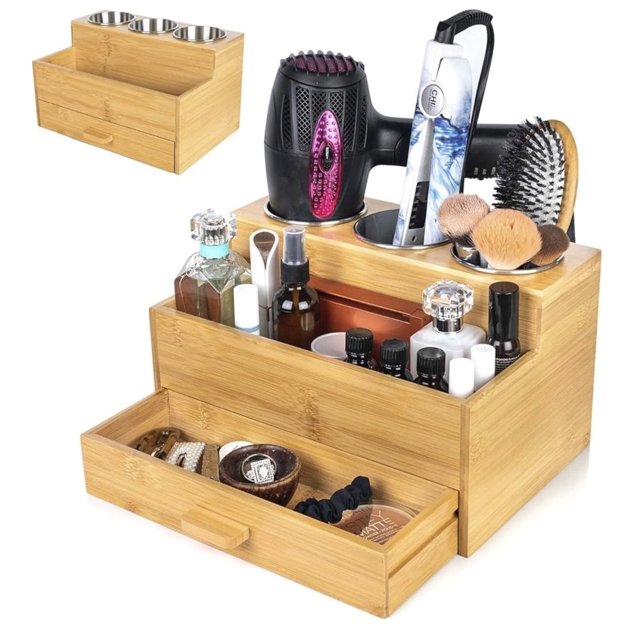 Sol Eco Bamboo Hair Accessory Storage