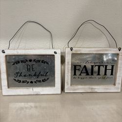 2-3x5 Wood Framed Metal Printed Piece