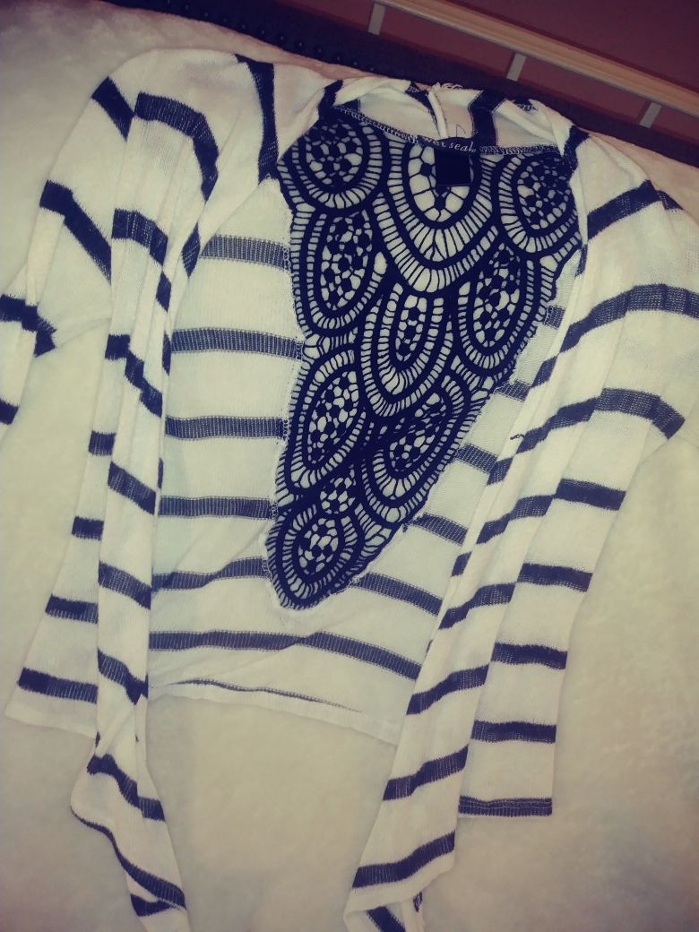 black and white sweater vest