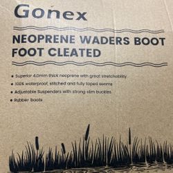 GONEX Neoprene Waders Boot Foot Cleated Breathable Insulated Camo Fishing•