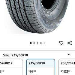 235/60r18 New Tires