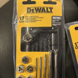 dewalt fractuonal tap and hex die set 