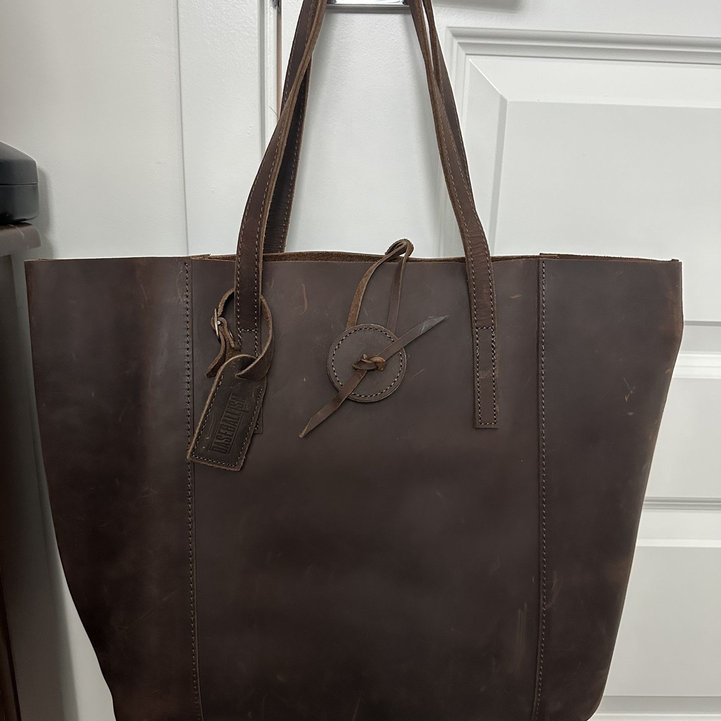 Baseballism Leather Handbag