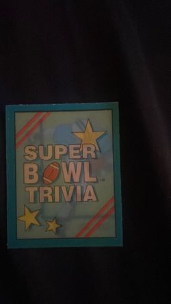 Super Bowl Trivia Card Game
