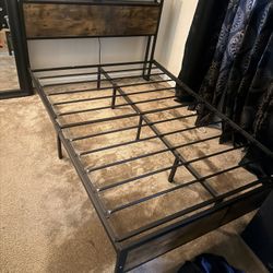 Queen Bed Frame And Bed $40