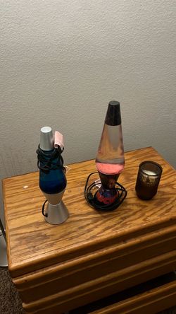 Chucky Lava Lamp and blue lava lamp