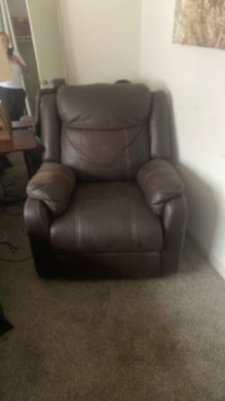 Coffee Brown Leather Recliner