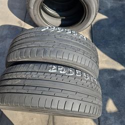 Pair of used 235/55/19 Falken Azenis