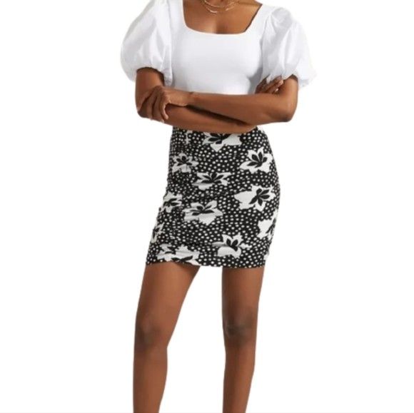 NWT Anthropologie Porridge Ruched Knit Mini Skirt-XXS