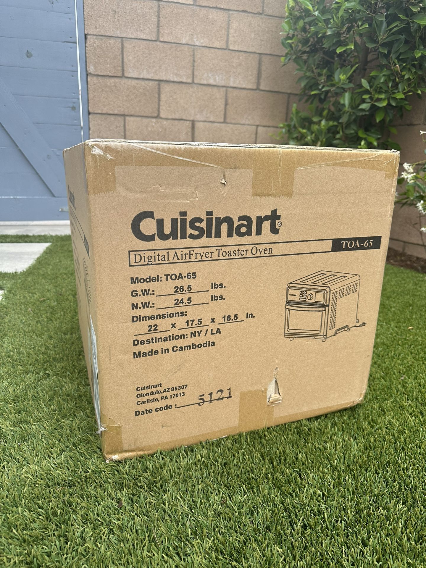 Cuisinart Air Fryer Toaster Oven, Digital Display, Digital 1800 Watt