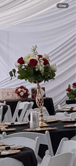 Rtteri 20 Pcs 22.8 Inch High Metal Flower Stand, Wedding Gold Centerpieces for Table, Floral Stand Elegant Vase Holder for Reception Table Decor Party