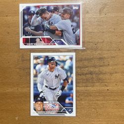 2023 TOPPS ARRON JUDGE 2 CARD LOT 