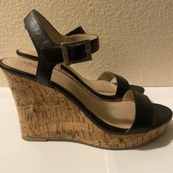 Charles  By Charles David Woman Black Wedge Shoes Size 8 M