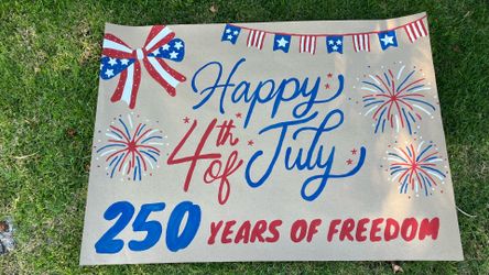 Hand Made Banners for 4th of July or any occasion.