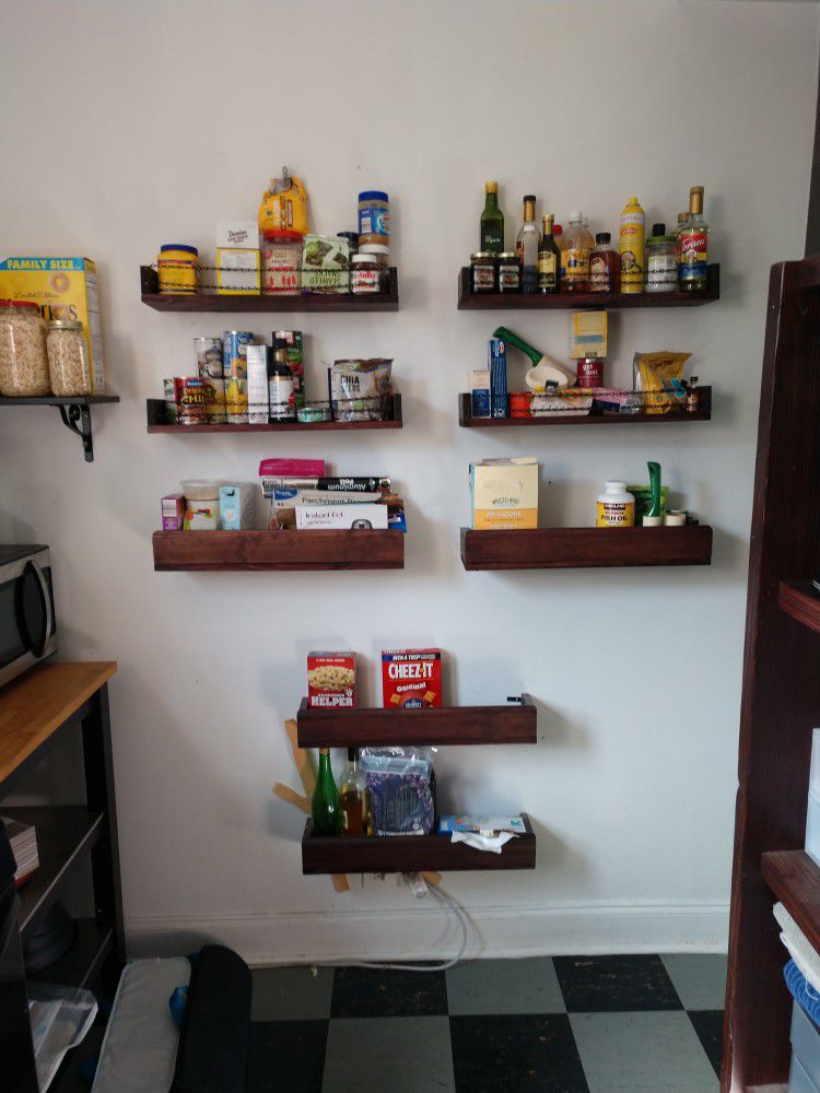 Custom Wall Pantry Shelves
