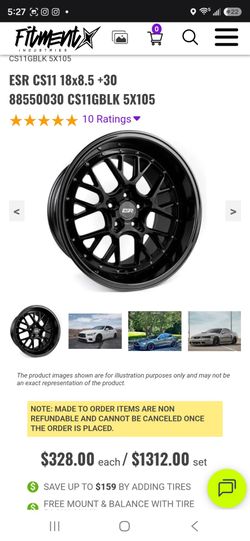 Set of ESR Cs11 wheels w/Tires & TPS