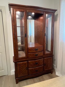 Solid wood hutch